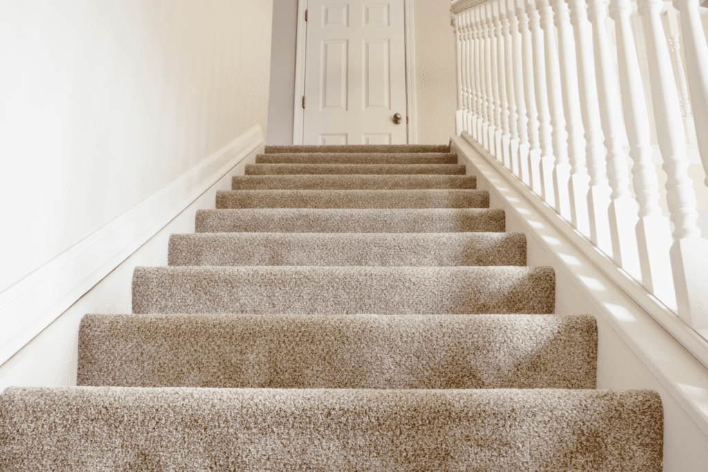 Carpet Installation on a Set of Stairs