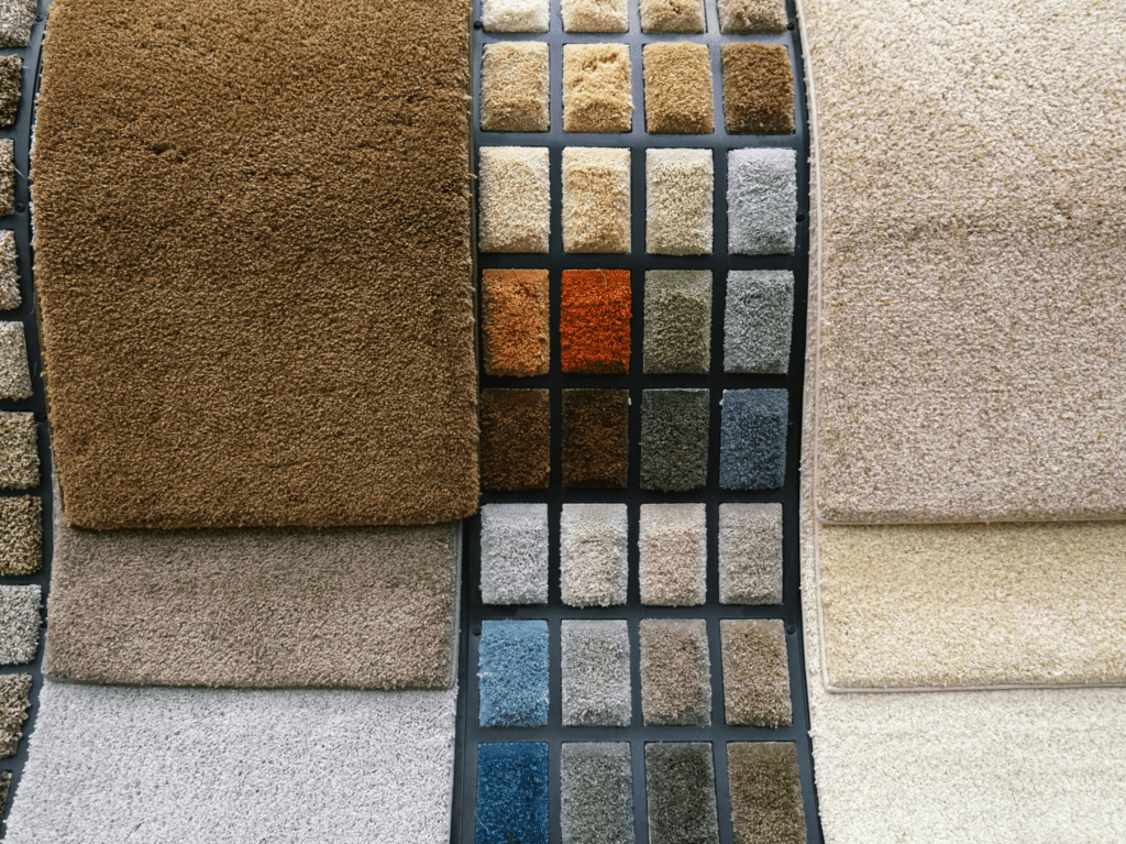 Samples of Types of Carpet we use for Carpet Installation