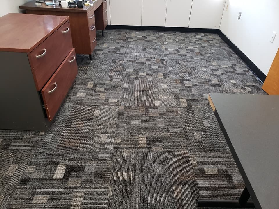Commercial carpet in an office space